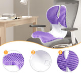 Maxbell Gel Chair Cushion Sitting Posture Correction Chair for Desk Chair Floor Seat Violet