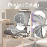 Maxbell Gel Chair Cushion Sitting Posture Correction Chair for Desk Chair Floor Seat Grey