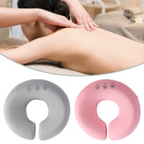 Maxbell Face Down Pillow Zipper Versatile Salon Massage Pillow for Plane Salons Home Grey