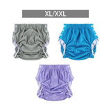 Maxbell Reusable Adult Cloth Diaper Washable Anti Side Leak for Seniors Multipurpose Grayish Green XL