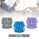 Maxbell Reusable Adult Cloth Diaper Washable Anti Side Leak for Seniors Multipurpose Grayish Green XL
