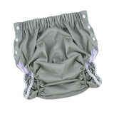 Maxbell Reusable Adult Cloth Diaper Washable Anti Side Leak for Seniors Multipurpose Grayish Green XL