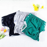 Maxbell Reusable Adult Cloth Diaper Washable Anti Side Leak for Seniors Multipurpose Grayish Green XL