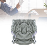 Maxbell Reusable Adult Cloth Diaper Washable Anti Side Leak for Seniors Multipurpose Grayish Green XXL