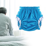 Maxbell Reusable Adult Cloth Diaper Washable Anti Side Leak for Seniors Multipurpose Blue XL