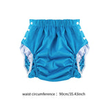 Maxbell Reusable Adult Cloth Diaper Washable Anti Side Leak for Seniors Multipurpose Blue XXL