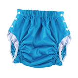 Maxbell Reusable Adult Cloth Diaper Washable Anti Side Leak for Seniors Multipurpose Blue XXL