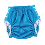 Maxbell Reusable Adult Cloth Diaper Washable Anti Side Leak for Seniors Multipurpose Blue XXL