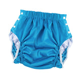 Maxbell Reusable Adult Cloth Diaper Washable Anti Side Leak for Seniors Multipurpose Blue XXL