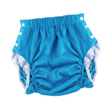 Maxbell Reusable Adult Cloth Diaper Washable Anti Side Leak for Seniors Multipurpose Blue XXL