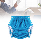 Maxbell Reusable Adult Cloth Diaper Washable Anti Side Leak for Seniors Multipurpose Blue XXL