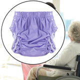 Maxbell Reusable Adult Cloth Diaper Washable Anti Side Leak for Seniors Multipurpose Purple XL