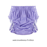 Maxbell Reusable Adult Cloth Diaper Washable Anti Side Leak for Seniors Multipurpose Purple XL