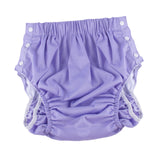 Maxbell Reusable Adult Cloth Diaper Washable Anti Side Leak for Seniors Multipurpose Purple XL