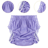 Maxbell Reusable Adult Cloth Diaper Washable Anti Side Leak for Seniors Multipurpose Purple XL