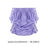 Maxbell Reusable Adult Cloth Diaper Washable Anti Side Leak for Seniors Multipurpose Purple XXL