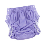 Maxbell Reusable Adult Cloth Diaper Washable Anti Side Leak for Seniors Multipurpose Purple XXL
