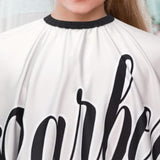 Maxbell Hair Cutting Cape for Adults Salon Cape for Hairdressing Hair Coloring White