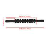 Maxbell Massage Roller Stick Handheld 18.7 inch Muscle Roller for Belly Abdomen Back Black