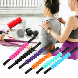 Maxbell Massage Roller Stick Handheld 18.7 inch Muscle Roller for Belly Abdomen Back Black