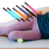 Maxbell Massage Roller Stick Handheld 18.7 inch Muscle Roller for Belly Abdomen Back Black