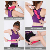 Maxbell Massage Roller Stick Handheld 18.7 inch Muscle Roller for Belly Abdomen Back Black