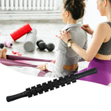 Maxbell Massage Roller Stick Handheld 18.7 inch Muscle Roller for Belly Abdomen Back Black