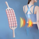 Maxbell Massage Roller Multifunctional Manual Fascia Massage Tool for Thigh Arm Neck Pink