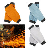 Maxbell 2 Pieces PU Leather Welding Sleeves Welding Arm Guard for Industrial Camping Yellow