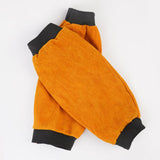 Maxbell 2 Pieces PU Leather Welding Sleeves Welding Arm Guard for Industrial Camping Yellow