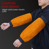 Maxbell 2 Pieces PU Leather Welding Sleeves Welding Arm Guard for Industrial Camping Yellow