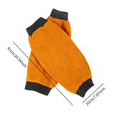 Maxbell 2 Pieces PU Leather Welding Sleeves Welding Arm Guard for Industrial Camping Yellow