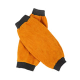 Maxbell 2 Pieces PU Leather Welding Sleeves Welding Arm Guard for Industrial Camping Yellow