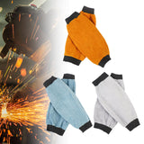 Maxbell 2 Pieces PU Leather Welding Sleeves Welding Arm Guard for Industrial Camping Yellow