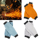 Maxbell 2 Pieces PU Leather Welding Sleeves Welding Arm Guard for Industrial Camping Yellow