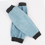 Maxbell 2 Pieces PU Leather Welding Sleeves Welding Arm Guard for Industrial Camping Blue
