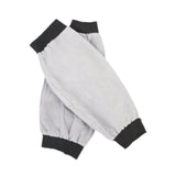 Maxbell 2 Pieces PU Leather Welding Sleeves Welding Arm Guard for Industrial Camping Gray