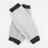 Maxbell 2 Pieces PU Leather Welding Sleeves Welding Arm Guard for Industrial Camping Gray