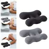 Maxbell Beauty Pillow Versatile Portable Memory Foam for Bed Reading Sleeping Indoor Deep Grey