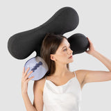 Maxbell Beauty Pillow Versatile Portable Memory Foam for Bed Reading Sleeping Indoor Deep Grey