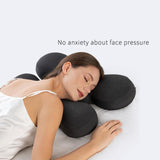 Maxbell Beauty Pillow Versatile Portable Memory Foam for Bed Reading Sleeping Indoor Deep Grey