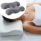 Maxbell Beauty Pillow Versatile Portable Memory Foam for Bed Reading Sleeping Indoor Light Grey