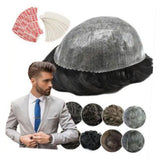 Maxbell Men Toupee Wig PU Base Replacement PU Toupee Hair for Parties Sport Wedding
