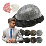 Maxbell Men Toupee Wig PU Base Replacement PU Toupee Hair for Parties Sport Wedding
