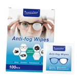 Maxbell 100 Count Eyeglasses AntiFog Lens Wipes for Travel Highly Effective Defogger
