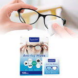 Maxbell 100 Count Eyeglasses AntiFog Lens Wipes for Travel Highly Effective Defogger