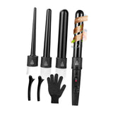 Maxbell Curling Iron Wand Set Instant Heat up with Heat Protective Glove Hair Curler