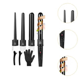 Maxbell Curling Iron Wand Set Instant Heat up with Heat Protective Glove Hair Curler