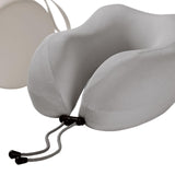 Maxbell Travel Neck Pillow Adjustable Foldable Soft Neck Support for Home Car Office Gray