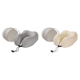 Maxbell Travel Neck Pillow Adjustable Foldable Soft Neck Support for Home Car Office Gray